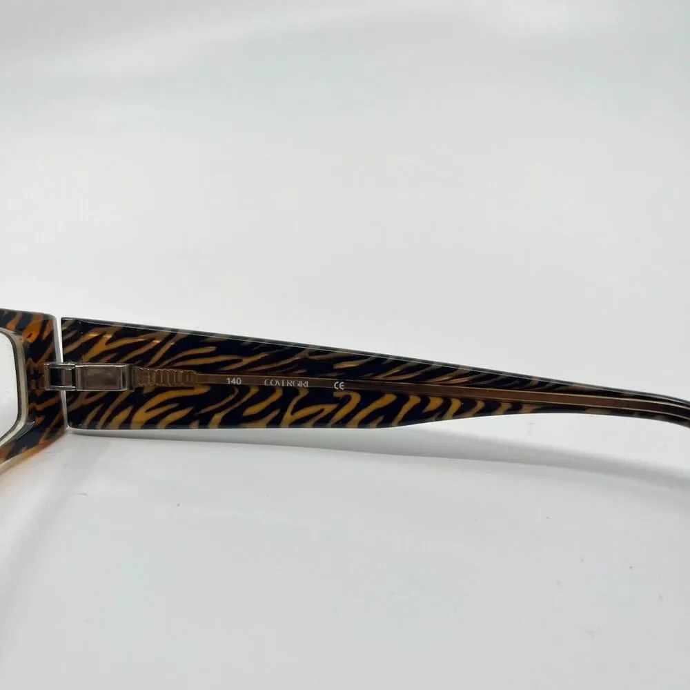 CoverGirl Women's Eyeglasses Frame Black Orange CG0416 53-15-140‎ H6722